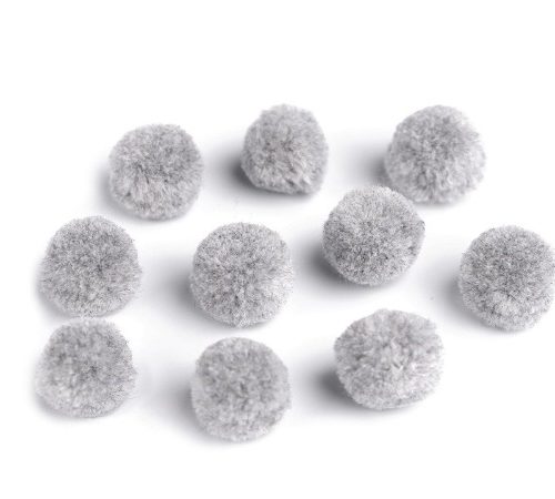 Pompoane Deluxe 15 mm - gri deschis