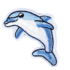 Aplicație-termoadezivă delfin