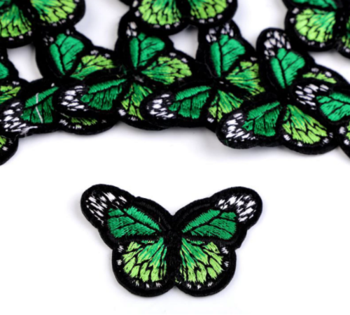 Aplicație-termoadezivă-fluture-verde