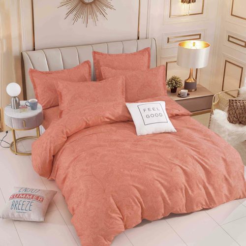 Lenjerie-bumbac-finet-Arabesque-bicolor-piersiciu
