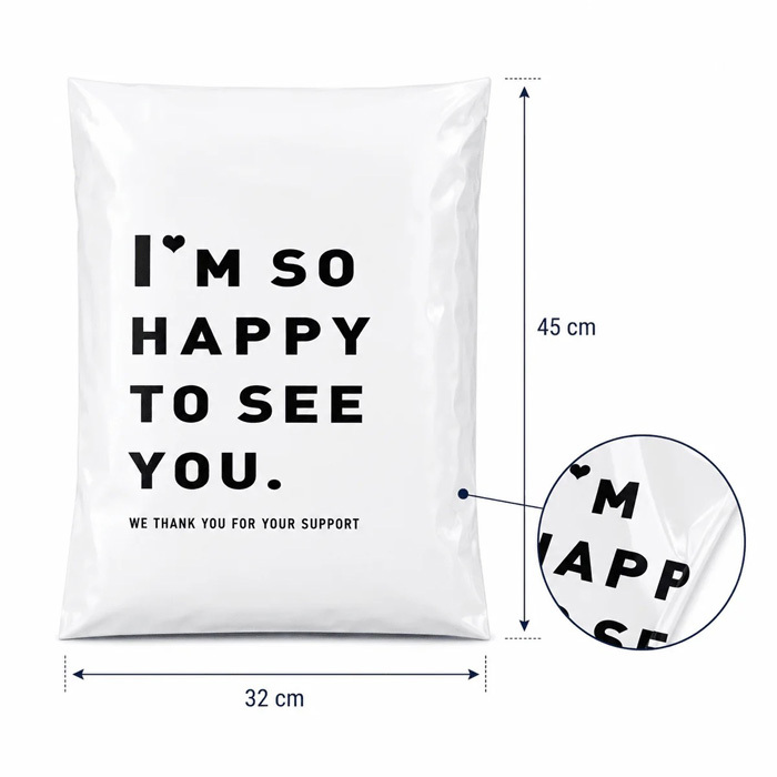 Plicuri curierat cu mesaj : I'm happy to see you - imagine 4