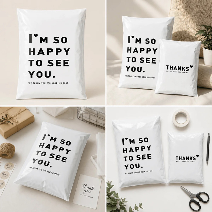 Plicuri curierat cu mesaj : I'm happy to see you - imagine 3