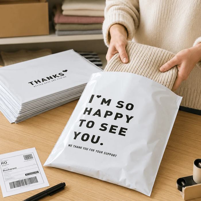 Plicuri curierat cu mesaj : I'm happy to see you - imagine 2