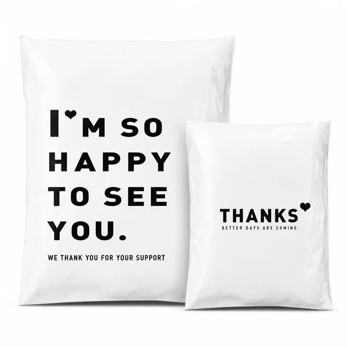 Plicuri curierat cu mesaj : I'm happy to see you
